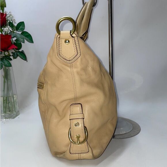 Coach Madison Julian Leather Handbag Beige Large - Picture 4 of 11